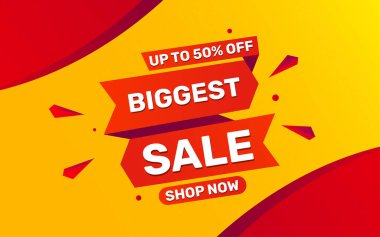 Düzenlenebilir metin efektli en büyük satış afişi