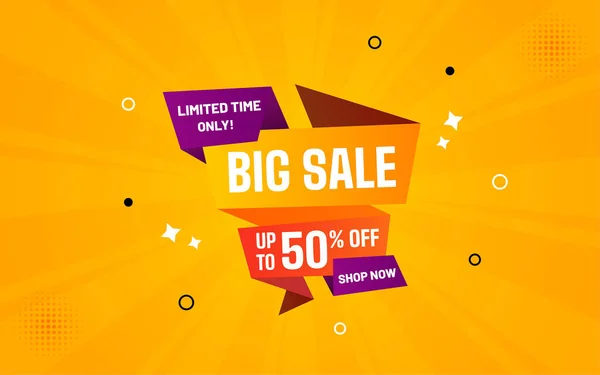 stock vector Big sale banner limited time only with editable text effect