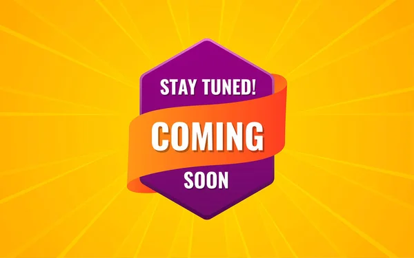 Coming Soon Banner Stay Tune Banner Editable Text Effect — Stock Vector