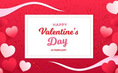 Mutlu Sevgililer Günü geçmişi, gerçekçi bir kalp ya da aşk şekli ile.