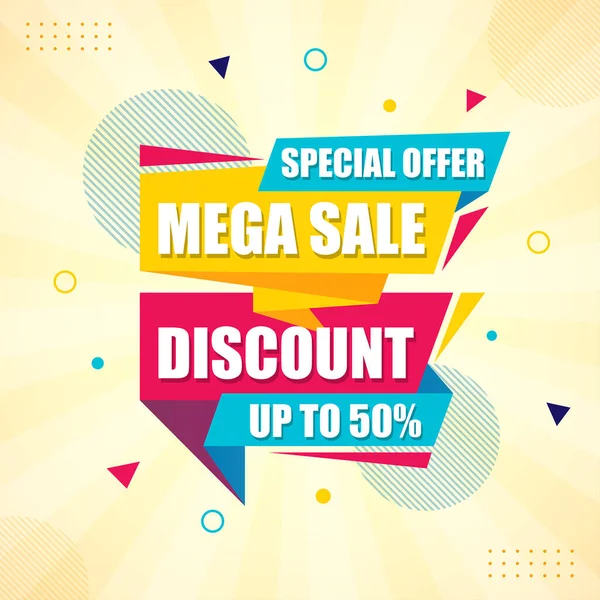 Maga Sale Discount Sale Banner Editable Effect — Stock Vector
