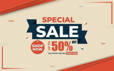 Özel indirimli modern pankart tasarımı.