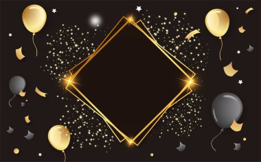 Modern golden and black luxury background clipart
