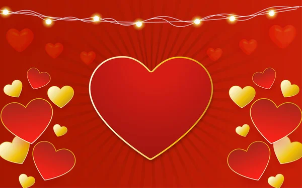 Елегантний Щасливий День Валентина Стильний Фон Рамки — стоковий вектор