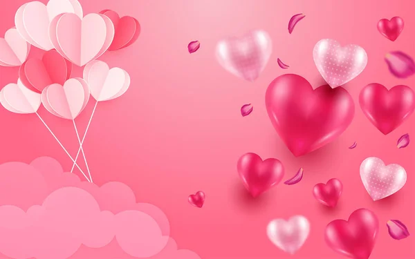 Прекрасний День Святого Валентина Фон Серцями — стоковий вектор