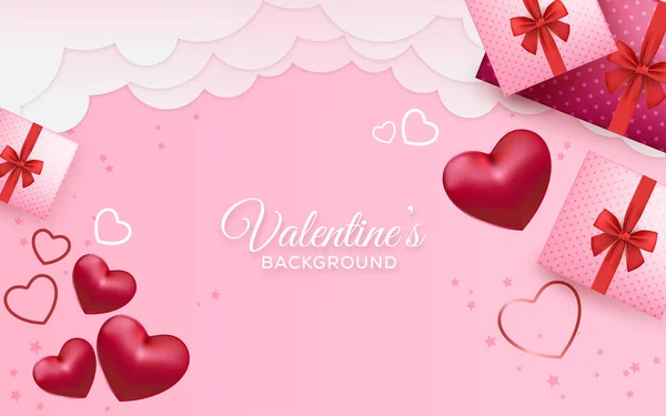 stock vector Lovely valentine's day background with hearts with vector file.