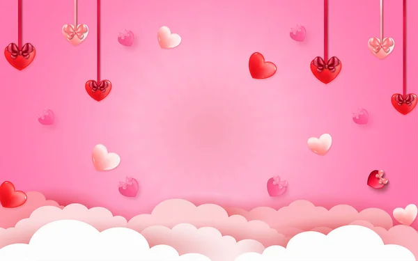 Прекрасний День Святого Валентина Фон Серцями — стоковий вектор