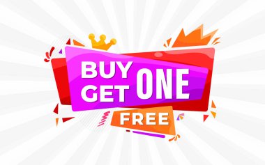 Süper teklif bir alana bir bedava satılık afiş, metin efektli özel afiş.