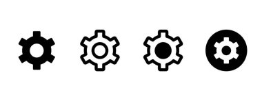 settings icon in different style vector illustration. two colored and black settings vector icons designed in filled, outline, line and stroke style can be used for web, mobile, u