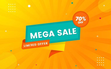 Düzenlenebilir metin efektli büyük satış afişi