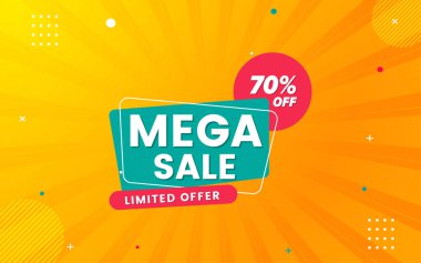 Mega sale special offer square design