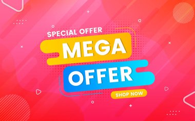 Special offer mega banner background template