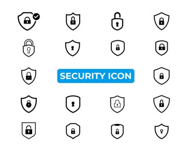 minimal security icon set