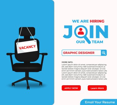 We're hiring vector banner design. employee vacancy announcement