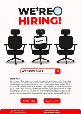 We're hiring vector banner design. employee vacancy announcement