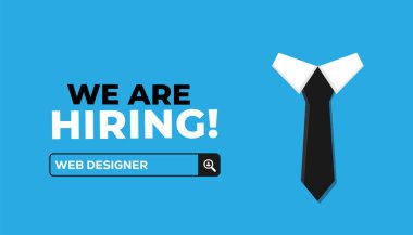 We're hiring vector banner design. employee vacancy announcement