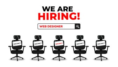 We're hiring vector banner design. employee vacancy announcement