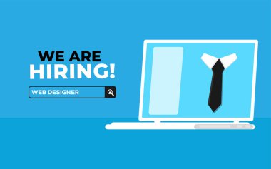 We're hiring vector banner design. employee vacancy announcement