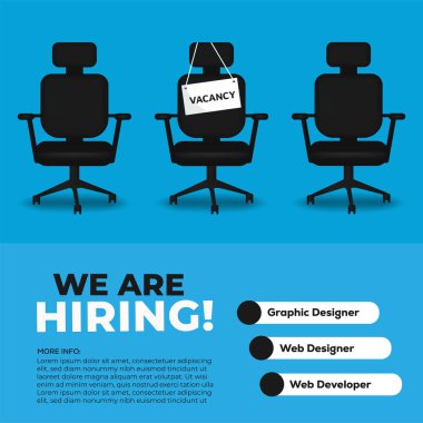 We're hiring vector banner design. employee vacancy announcement