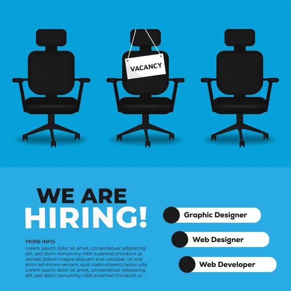We're hiring vector banner design. employee vacancy announcement