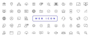 Web icon set. Website set icon vector. for computer and mobil