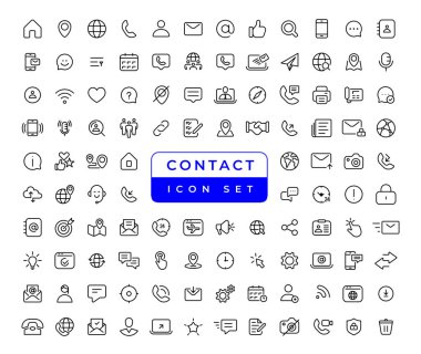 Contact & communication Iconset, outline icon for contact, chat and communication. most useful iconset.