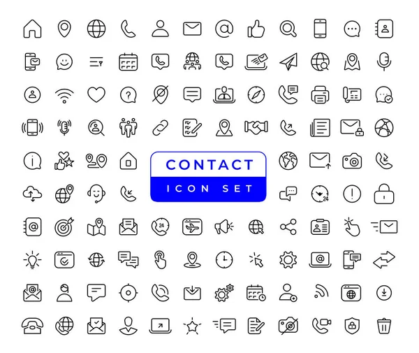 Contact Communication Iconset Outline Icon Contact Chat Communication Most Useful — Vector de stoc