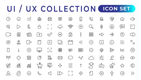 Mega Conjunto Conjunto Iconos Colección Iconos Interfaz Usuario Conjunto Conjunto — Archivo Imágenes Vectoriales
