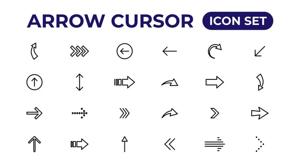 Icono Flecha Colección Vectores Flecha Flecha Cursor — Vector de stock
