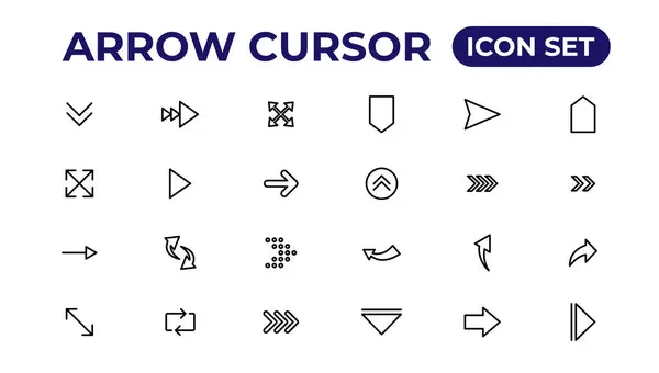 Rerow Icon Коллекция Векторов Стрел Стрела Курсор — стоковый вектор