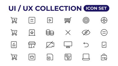Ui ux simge seti, kullanıcı arayüzü simge koleksiyonu
