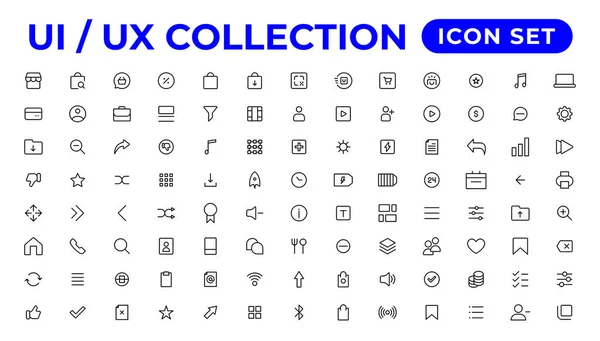 Icon Set User Interface Iconset Collection — Stock Vector