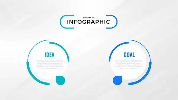 Δύο Βήμα Infographic Ετικέτα Σχεδιασμού Διάνυσμα Πρότυπο Εικονίδια Γραμμή Διάγραμμα — Διανυσματικό Αρχείο