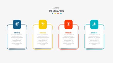 Üç Adım Infographic etiket tasarım vektör şablonu satır simgeleriyle. işlem adımları diyagramı, sunumlar, iş akışı düzeni, afiş, akış şeması, bilgi grafik vektörü illüstrasyonu.