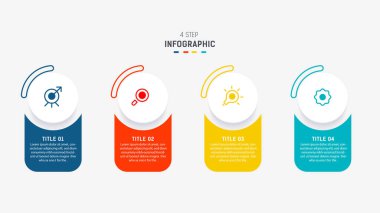 Üç Adım Infographic etiket tasarım vektör şablonu satır simgeleriyle. işlem adımları diyagramı, sunumlar, iş akışı düzeni, afiş, akış şeması, bilgi grafik vektörü illüstrasyonu.