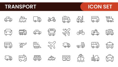 Işınlama simgesi hazır. Dağıtım, nakliye, ulaşım, kargo, yük, rota planlaması, tedarik zinciri, ihracat ve ithalat simgeleri içeriyor. Solid simge koleksiyonu.