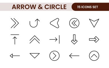 Dinamik Çember ve Ok Simgesi Seti: Navigasyon, Yönlendirme İşaretleri, Çalışma Akımı Diyagramları, Kullanıcı Arayüzü Tasarımı ve Enfografik Geliştirmeler için Çok Yönlü Koleksiyon