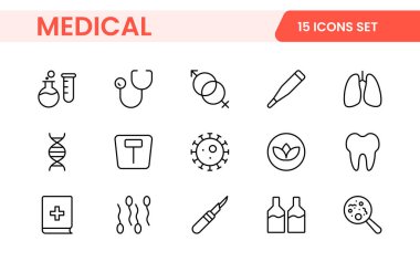 Medikal web simgelerini sıraya dizin. Tıp ve Sağlık Hizmetleri, RX. Tıp, kontrol, doktor, diş hekimliği, eczane, laboratuvar, bilimsel keşif, koleksiyon.