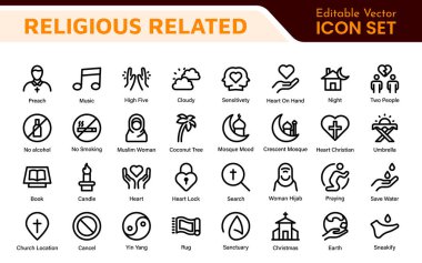 Dini Simge Seti. Çeşitli inanç ve inançları temsil eden anlamlı bir ikon koleksiyonu, eğitim materyallerini, ruhani uygulamaları ve toplum sosyal yardım girişimlerini geliştirmek için mükemmel..