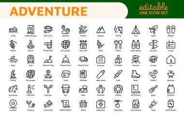 Epic Adventure Icons Collection. Explore the Wild with Stunning Graphics clipart