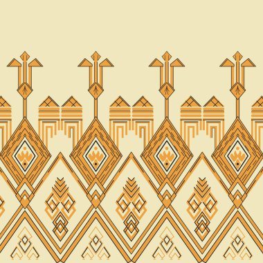 Bej arkaplan ile pürüzsüz tekrarlanan sınır deseni