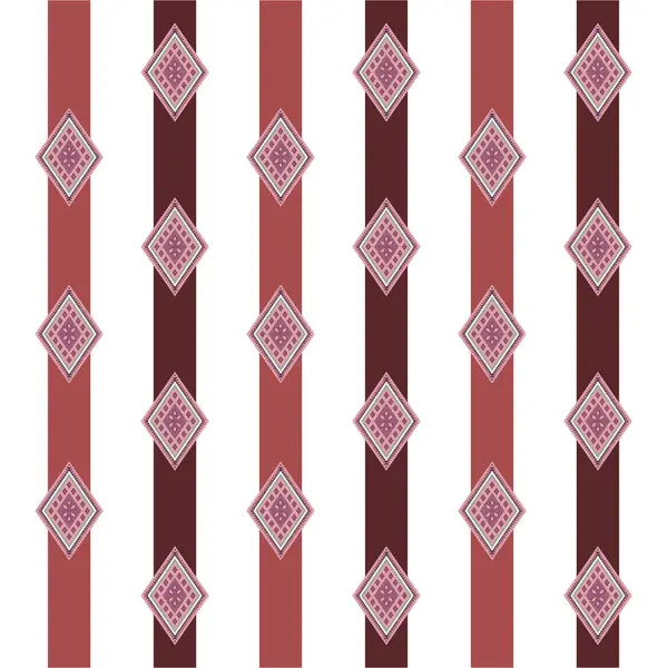 Motif Bordure Rayé Rouge Blanc Vif — Image vectorielle