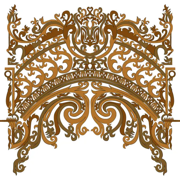 Intricate Detailed Ornate Design Clean White Background — Stock Vector