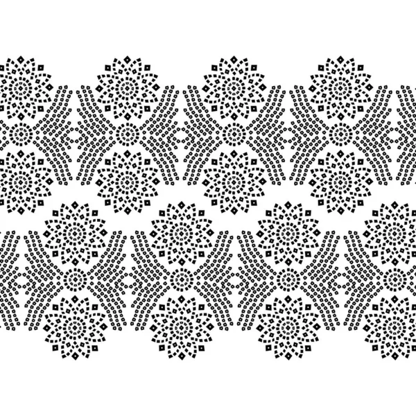 Black White Seamless Repeated Pattern — Stock Vector