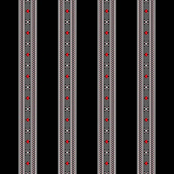 Une Bordure Rayée Noire Blanche Pois Rouges — Image vectorielle