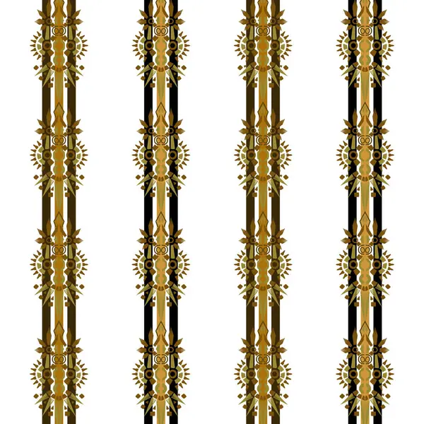 Een Luxueus Gouden Zwart Gestreept Randpatroon Voor Een Elegant Verfijnd — Stockvector