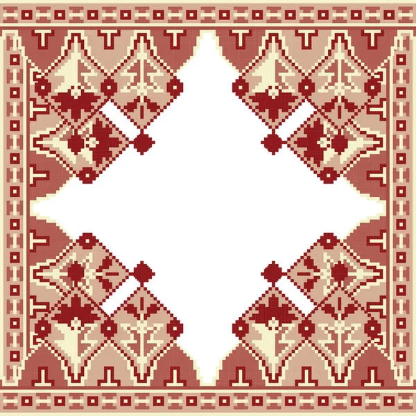 Cross Stitch Pixel Art Pattern White Background — Stock Vector