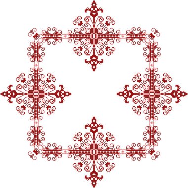 Beyaz arkaplanda kırmızı ve beyaz desen