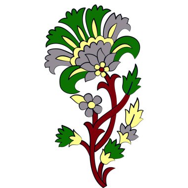 Temiz beyaz bir tuvale güzel bir çiçek çiziyor.