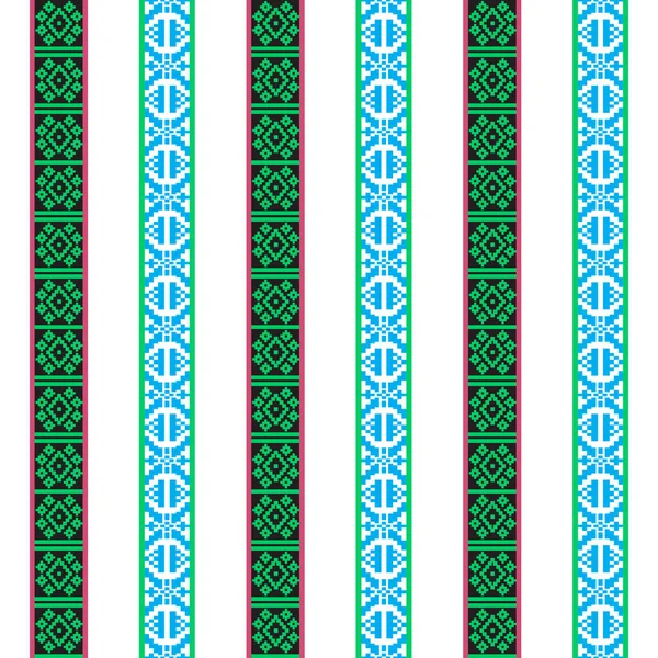Bordures Géométriques Rayées Vert Vif Blanc — Image vectorielle
